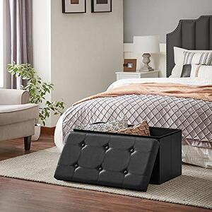 Banca hol tip Cufar Model Rayne, Negru, 76x38x38 cm