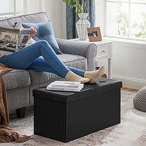 Banca hol tip Cufar Model Rayne, Negru, 76x38x38 cm