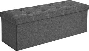 Banca hol tip Cufar Model Stephen, Gri Deschis, 110x38x38 cm