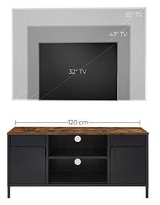 Comoda TV Songmics, Model Rios, 120x40x55 cm, Negru