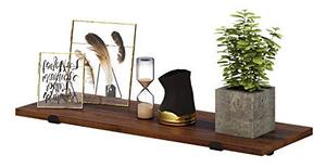 Set 3 Etajere Suspendate Model Bodhi, Maro antichizat/Negru, 60x20x15 cm