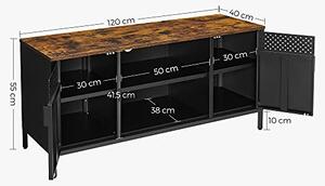 Comoda TV Songmics, Model Rios, 120x40x55 cm, Negru