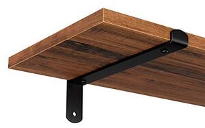 Set 3 Etajere Suspendate Model Bodhi, Maro antichizat/Negru, 60x20x15 cm