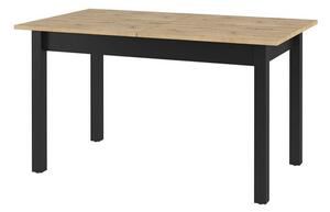 Masă Luliru 131Stejar artizan, Negru, 8x8x15cm, ExtensieExtensie, MDF, MDF