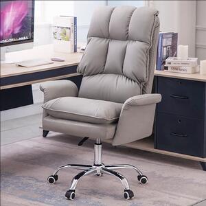 Scaun rotativ de birou ,confortabil, gros căptușit, gri, OC16
