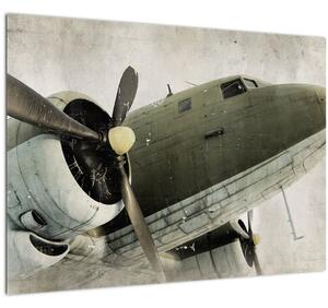 Tablou - Avion vechi cu elice (70x50 cm)