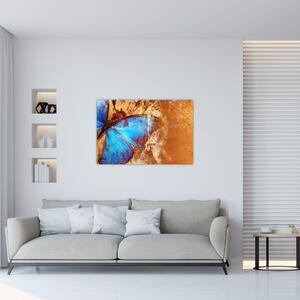Tablou - Fluture albastru (90x60 cm)