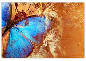 Tablou - Fluture albastru (90x60 cm)