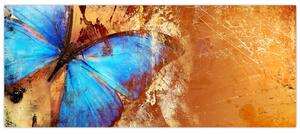 Tablou - Fluture albastru (120x50 cm)