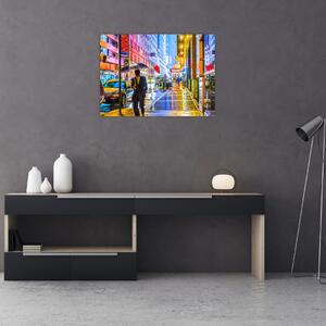 Tablou - Oraș în lumina neoanelor (70x50 cm)