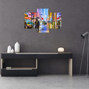 Tablou - Oraș în lumina neoanelor (90x60 cm)