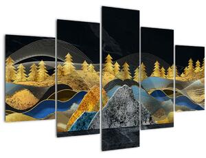 Tablou - Munții aurii (150x105 cm)