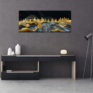 Tablou - Munții aurii (120x50 cm)