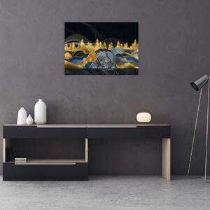 Tablou - Munții aurii (70x50 cm)