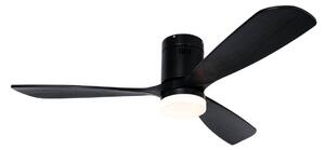 Ventilator de tavan negru incl. LED cu telecomanda - Sofia