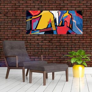 Tablou - Abstract bărbați (120x50 cm)