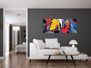 Tablou - Abstract bărbați (120x50 cm)