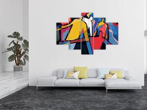 Tablou - Abstract bărbați (150x105 cm)