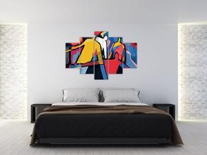Tablou - Abstract bărbați (150x105 cm)