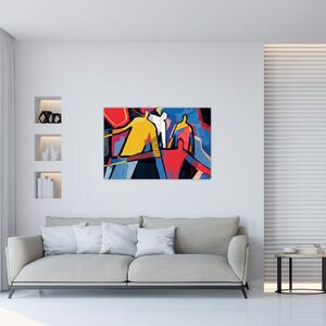 Tablou - Abstract bărbați (90x60 cm)