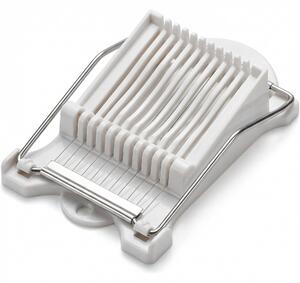 Feliator manual cu fire metalice, alb, pentru șuncă și brânză