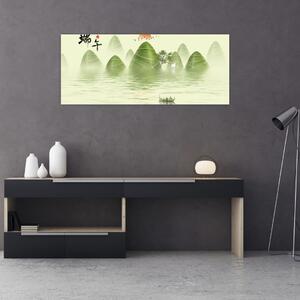 Tablou - Valea munțilot verzi (120x50 cm)