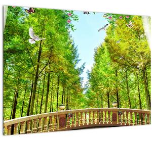 Tablou - Privire spre pădure (70x50 cm)