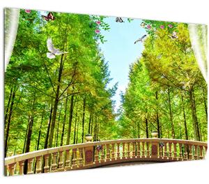 Tablou - Privire spre pădure (90x60 cm)