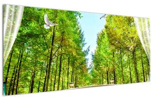 Tablou - Privire spre pădure (120x50 cm)