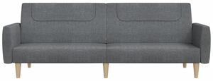 Canapea extensibilă cu 2 locuri, gri deschis, textil