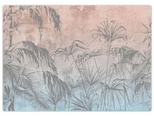 Tablou - Plante tropicale pe perete (70x50 cm)