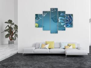 Tablou - Frunzele plantelor tropicale (150x105 cm)