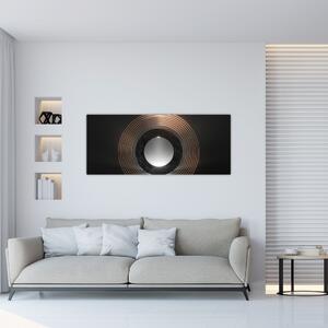 Tablou - Abstracție, luna peste apă (120x50 cm)