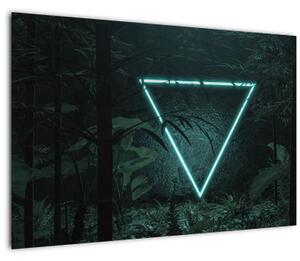 Tablou - Triunghi de neon în junglă (90x60 cm)