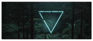 Tablou - Triunghi de neon în junglă (120x50 cm)