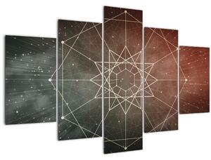 Tablou - Dodecagrama cosmică (150x105 cm)