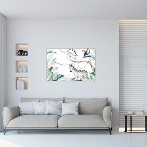 Tablou - Animale exotice (90x60 cm)