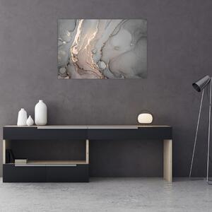Tablou - Marmură gri-auriu (90x60 cm)