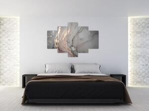 Tablou - Marmură gri-auriu (150x105 cm)