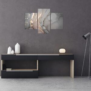Tablou - Marmură gri-auriu (90x60 cm)