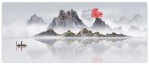 Tablou - Munții în ceață (120x50 cm)