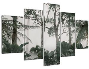 Tablou - Jungla în ceața dimineții (150x105 cm)