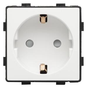 Modul Priză Schuko Pulsar Touch NS 16A 230V Alb Încastrat - Design Modern Elegant pentru Sisteme Modulare Electrice, Calitate Premium, IP20