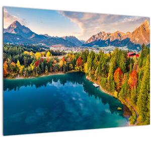 Tablou pe sticlă - Lacul Urisee, Austria (70x50 cm)