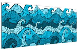 Tablou - Marea, abstracție (120x50 cm)