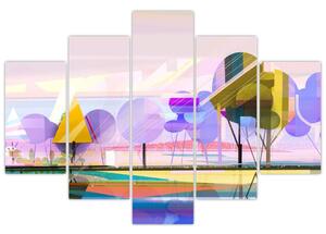 Tablou - Peisaj, abstracție (150x105 cm)