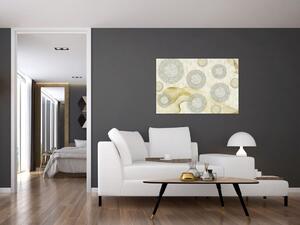Tablou - Abstract, cercuri de marmură (90x60 cm)