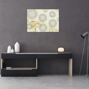 Tablou - Abstract, cercuri de marmură (70x50 cm)