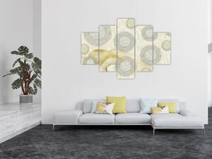 Tablou - Abstract, cercuri de marmură (150x105 cm)