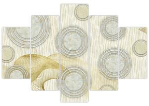 Tablou - Abstract, cercuri de marmură (150x105 cm)